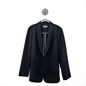 Talbots Black Blazer Single Hook Close Career Business Jacket Women's Size 6